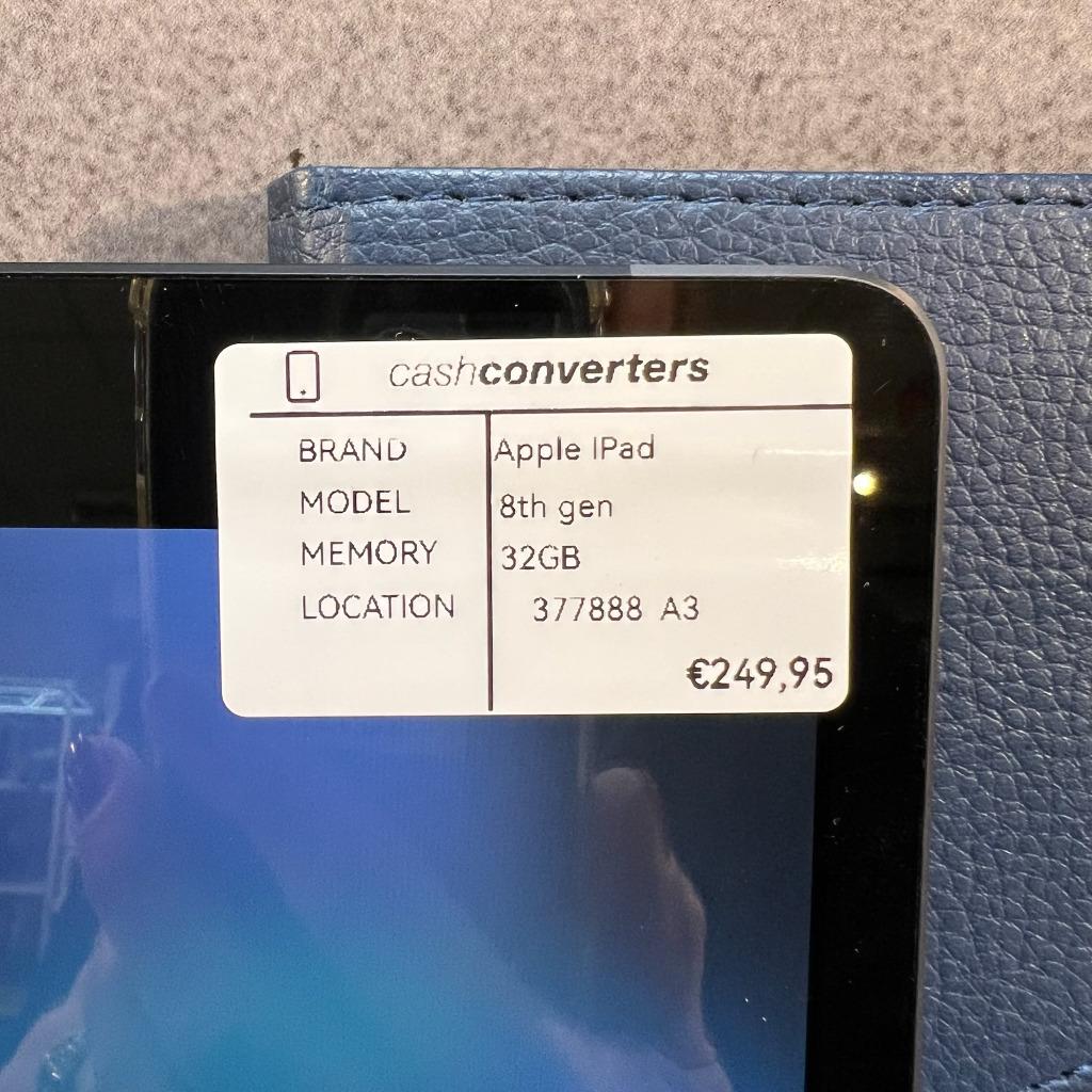 Apple Ipad 8th gen | 32GB | in hoes + lader | SALE | 377888, 10 inch, 32 GB, Apple iPad, Zwart