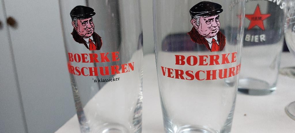 Bierglazen Boerke Verschuren, Ophalen of Verzenden, Zo goed als nieuw, Glas of Glazen, Overige merken