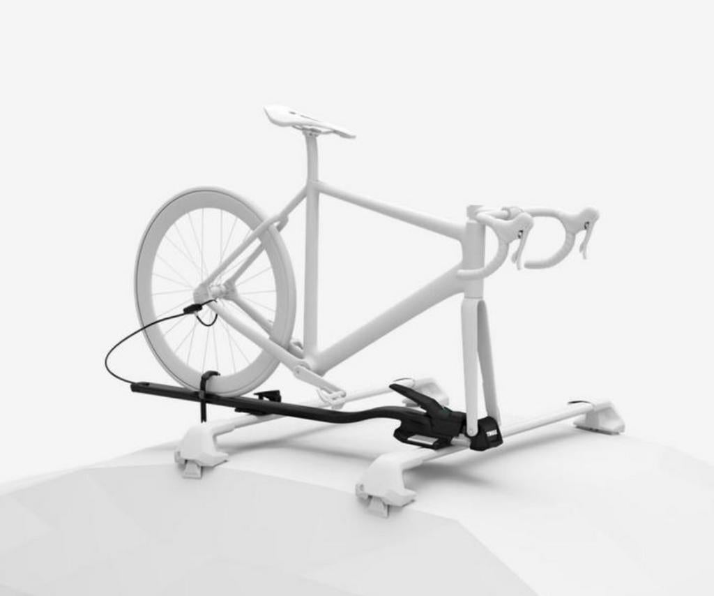 TE HUUR - Thule TopRide dakdrager voor 1 fiets, Auto diversen, Ophalen, 1 fiets, Zo goed als nieuw, Dakdrager