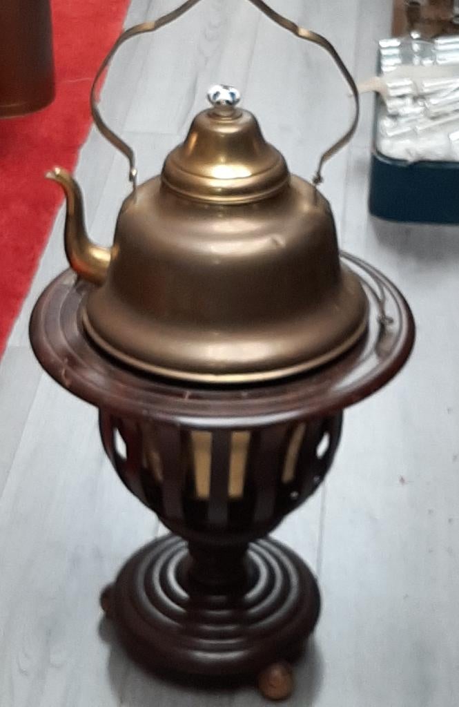 Theestoof met koperen zakketel vintage, Antiek en Kunst, Ophalen