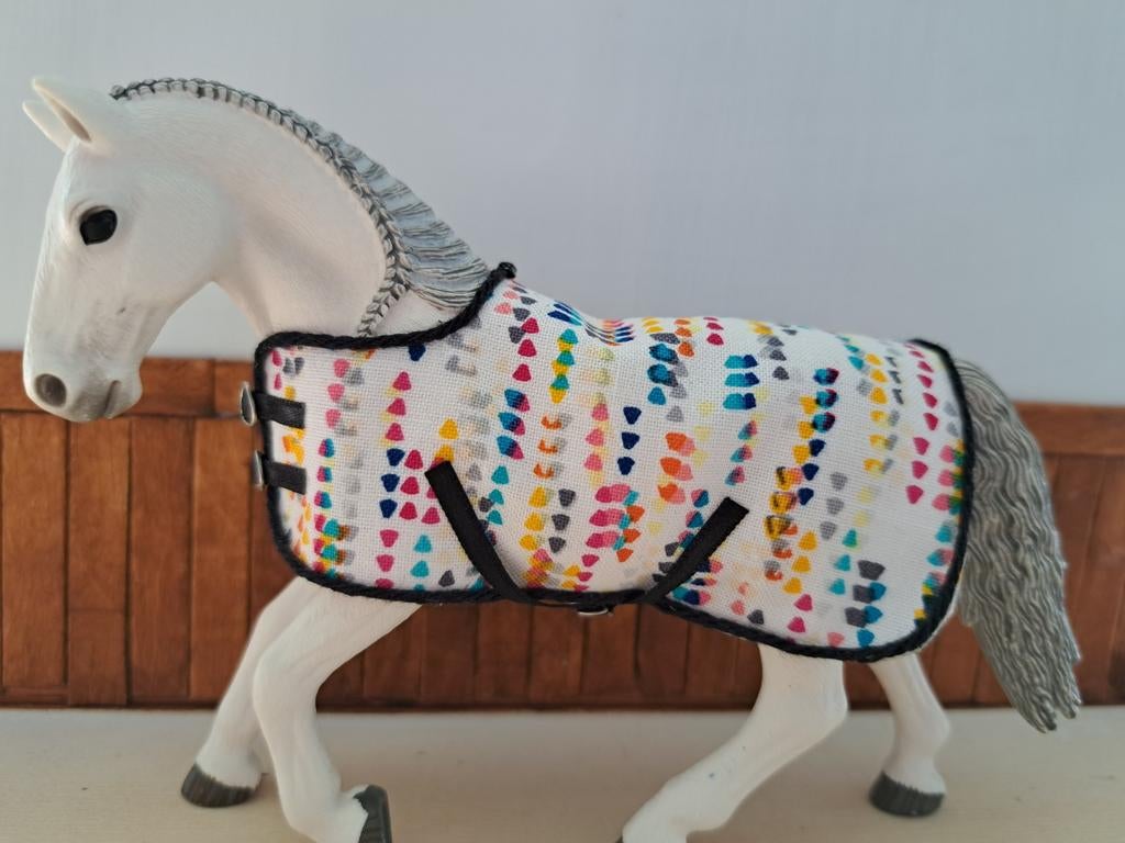 Schleich deken regenboog, Ophalen of Verzenden, Zo goed als nieuw, Paard, Beeldje of Figuurtje