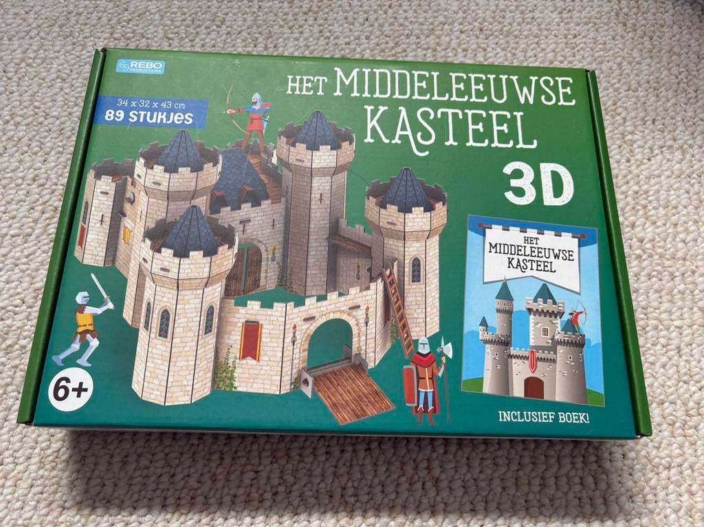 Puzzel 3D Middeleeuws kasteel, Ophalen of Verzenden, Meer dan 50 stukjes, Zo goed als nieuw, 6 jaar of ouder