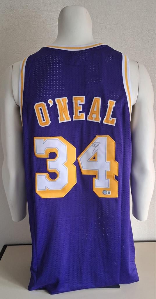Shaquille O'Neal gesigneerd Lakers Basketbal shirt Beckett, Sport en Fitness, Basketbal, Ophalen of Verzenden, Kleding