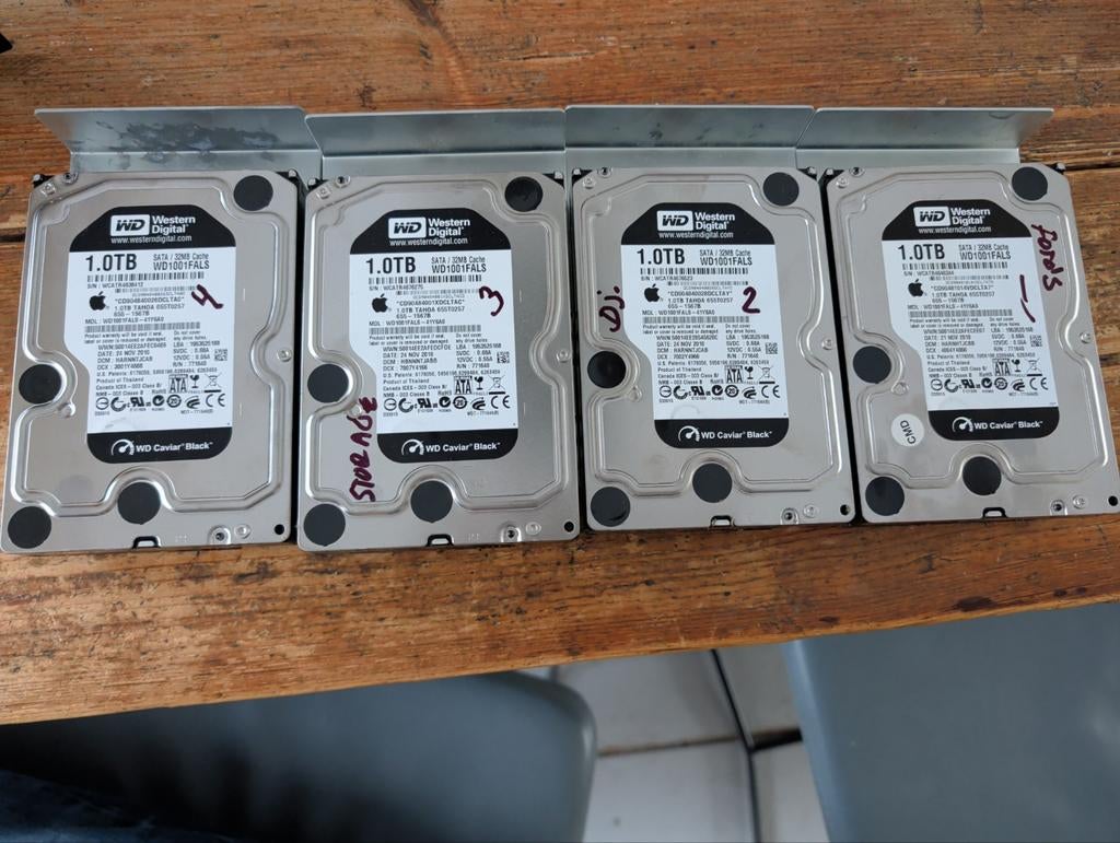 4x WD Caviar Black 1TB HDD, Computers en Software, Harde schijven, Intern, Ophalen of Verzenden, 1TB, Desktop