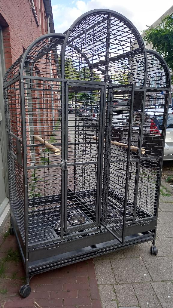 ara  papegaaien vogel kooi, Dieren en Toebehoren, Vogels | Hokken en Kooien, Ophalen, Zo goed als nieuw, Metaal, Vogelkooi