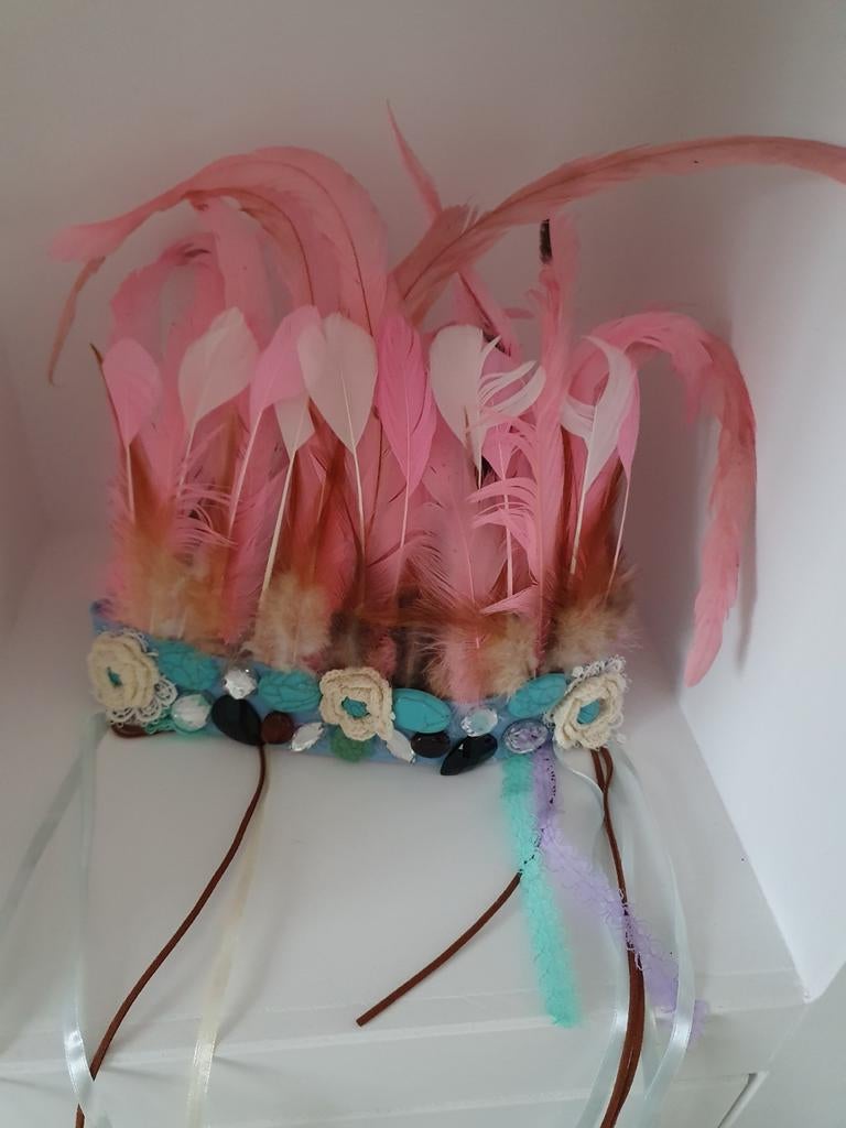 Hoofdtooi veren dames carnaval Thetru, Thetru, Carnaval, Nieuw, Ophalen of Verzenden