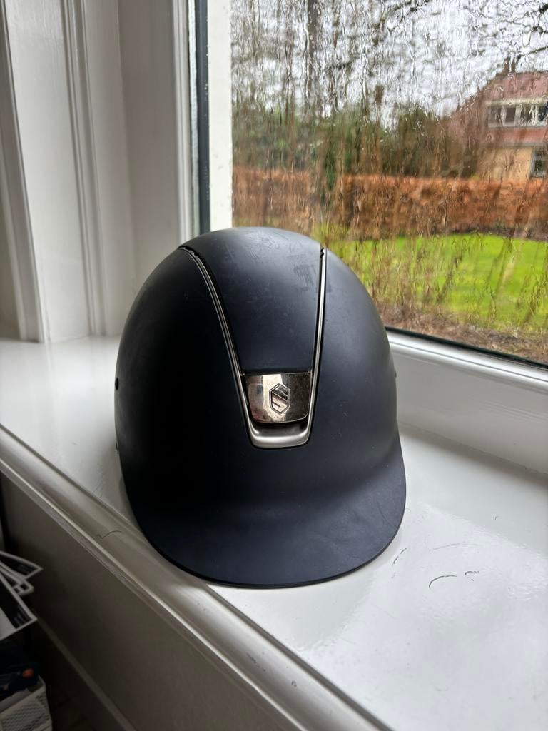 Samshield cap donkerblauw maat M liner 57, Dieren en Toebehoren, Ophalen of Verzenden, Gebruikt, Dressuur, Cap