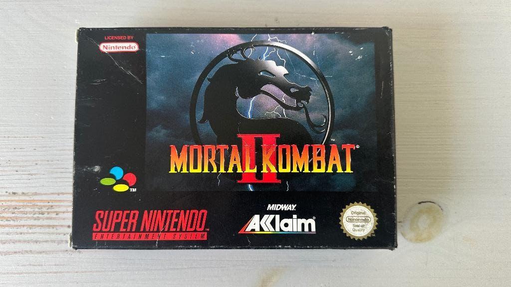 SNES - Mortal Kombat II 2 - Super Nintendo met doosje, Spelcomputers en Games, Games | Nintendo Super NES, Ophalen, Gebruikt, Vechten