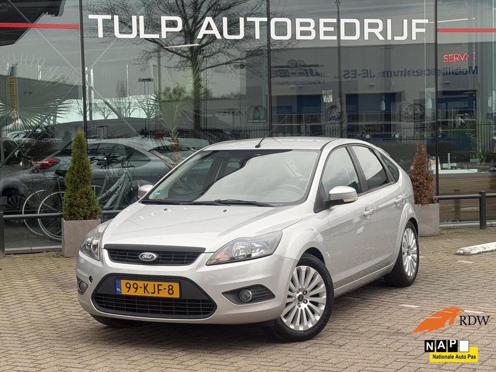 Ford Focus 1.8 Limited Flexi Fuel Airco Clima Cruise NAV PDC, Euro 5, Gebruikt, Zwart, 1207 kg