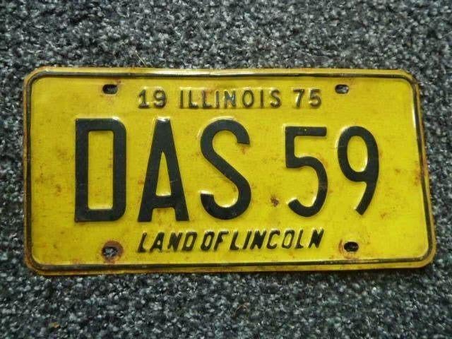 Kentekenplaat licenseplate Illinois 75 USA, Verzamelen, Verzenden, Gebruikt, Auto's