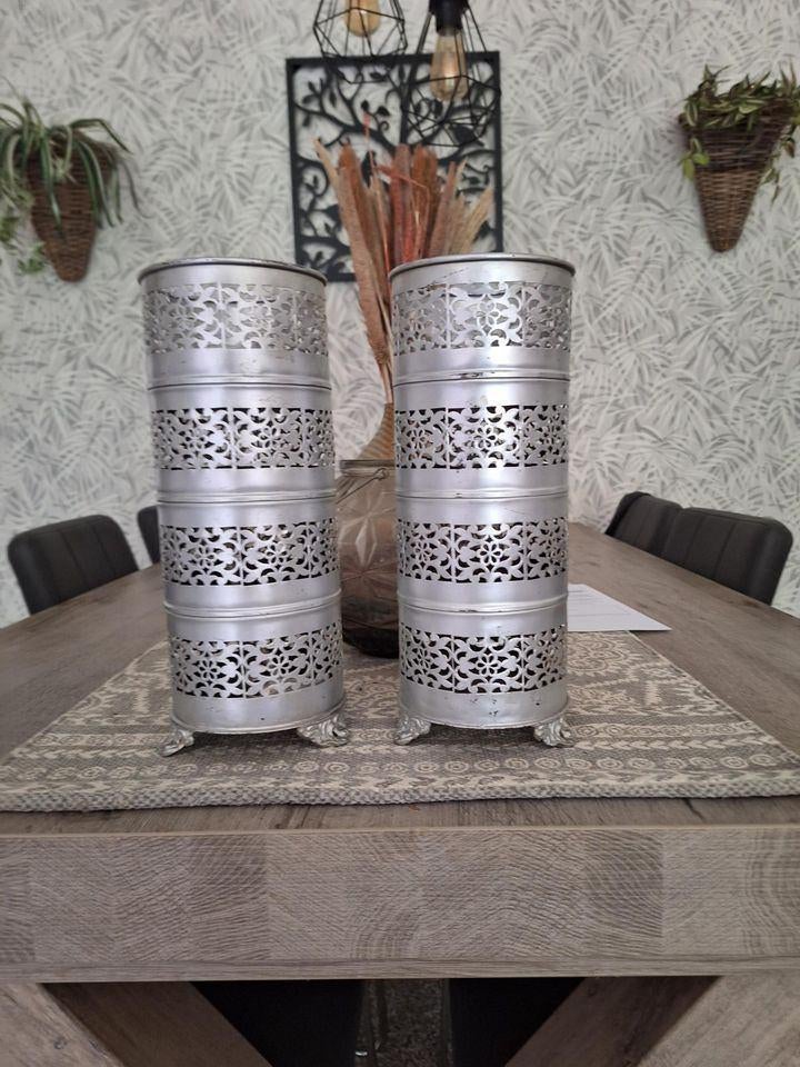 2 mooie grote windlichten / kaarshouders, Ophalen of Verzenden, Zo goed als nieuw