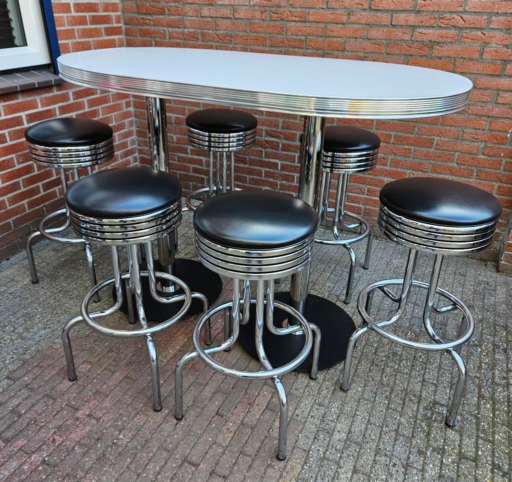 FIFTIES SIXTIES AMERIKAANSE BARKRUKKEN BEL AIR BARTAFEL, Huis en Inrichting, Barkrukken, Ophalen, 5 krukken of meer, 60 tot 90 cm