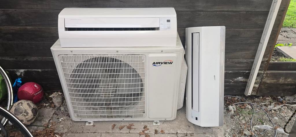 Split Airco, twee binnenunits met één buitenunit Multi split, Ophalen, Wandairco, 3 snelheden of meer