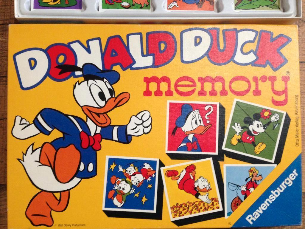 🕵🏼‍♀️Vintage MEMORY Donald Duck van Ravensburger uit 1980., Hobby en Vrije tijd, Gezelschapsspellen | Kaartspellen, Drie of vier spelers