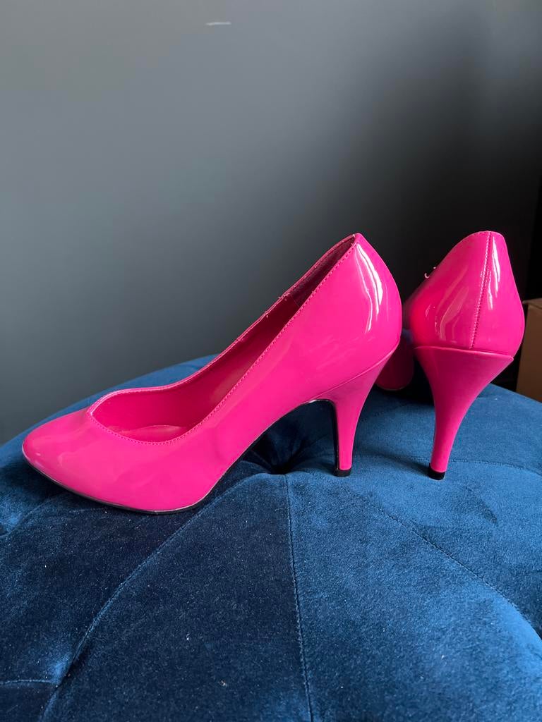 Pleaser Roze Pumps Maat 44 - Neon Roze Hakken, Ophalen of Verzenden, Zo goed als nieuw, Roze, Pumps