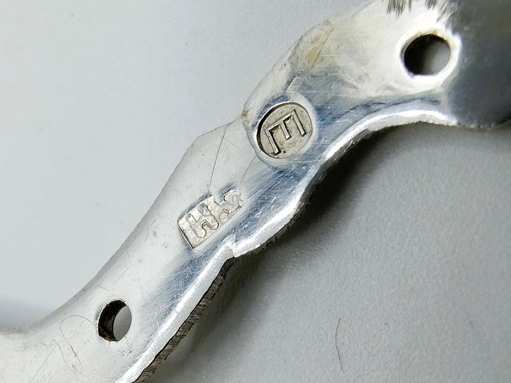 Zilveren beursbeugel met maliënkolder H. Copier, Schoonhoven, Antiek en Kunst, Verzenden, Zilver