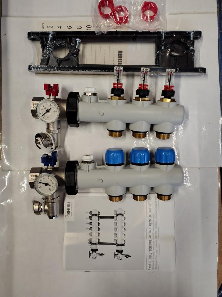REHAU RAUTHERM monoblokpolymeerverdeler P HKV-D 3-groeps, Minder dan 30 cm, Overige typen, Nieuw, Minder dan 60 cm