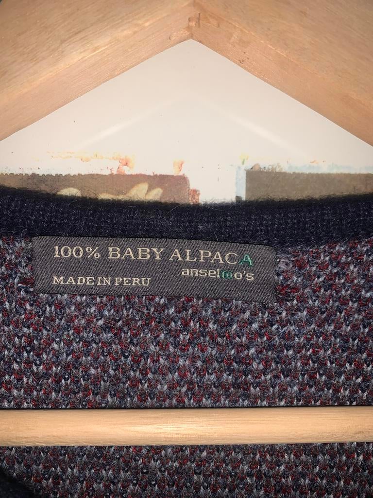 Handgebreid Baby Alpaca Vest - Anselmo's, Kleding | Dames, Truien en Vesten, Ophalen of Verzenden, Zo goed als nieuw, Maat 38/40 (M)