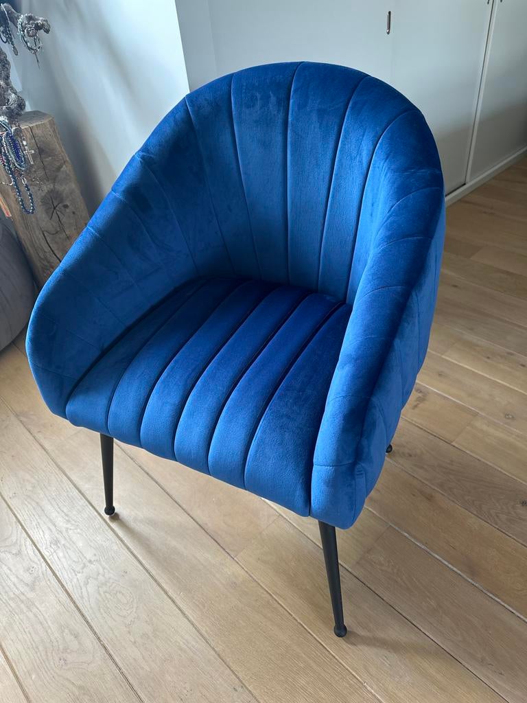 Cobalt Blauwe Fauteuil Stoel Richmond zgan, Huis en Inrichting, Fauteuils, Ophalen, Zo goed als nieuw, Stof, 75 tot 100 cm