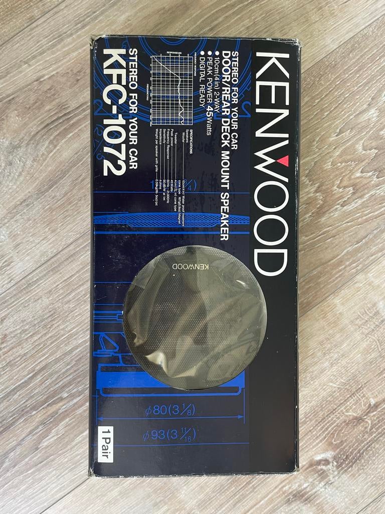 Kenwood KFC-1072 Auto Stereo Deur/Hoedenplank Speaker 10cm, Ophalen of Verzenden, Nieuw