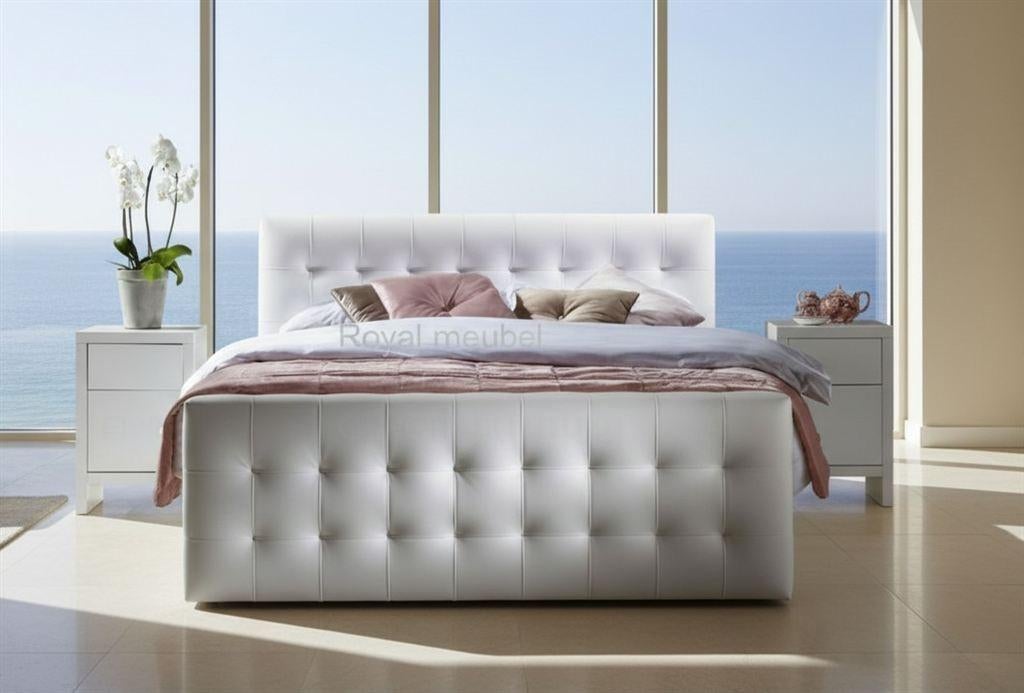 Boxspring Plus bedden met voedbord Nu extra korting!, Ophalen of Verzenden, Nieuw, Tweepersoons