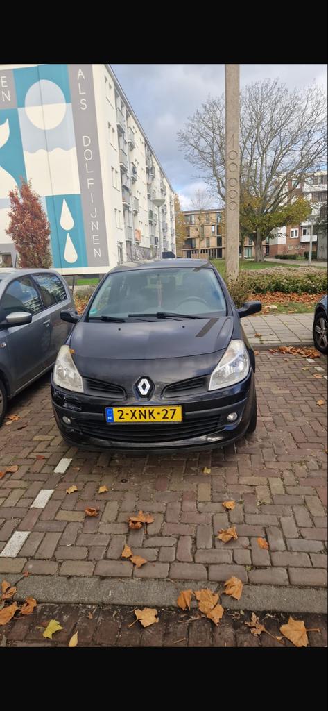 Renault Clio 1.2 16V 75 pk 3D 2007 Zwart, Voorwielaandrijving, 535 kg, 74 pk, 4 cilinders