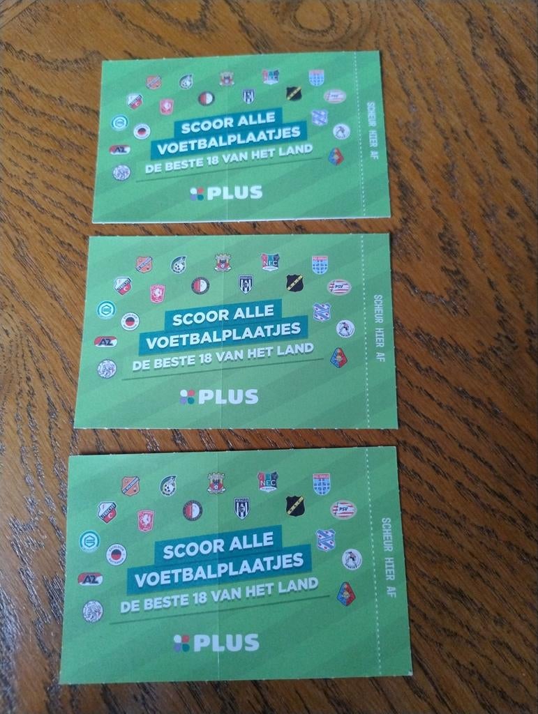 Voetbal plaatjes van de Plus.. ( ruilen) AH Sparta Nijkerk, Ophalen, Winkel, Super of Benzinepomp, Volle spaarkaart