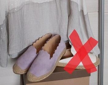 Leren sandalen muiltje instapper espadrille lila paars 38 ka, Overige kleuren, Verzenden, Instappers, Zo goed als nieuw