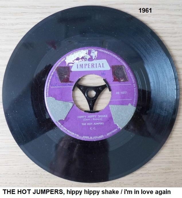 THE HOT JUMPERS, Nederlandse single uit 1961, Ophalen of Verzenden, Gebruikt, Overige formaten, Poprock