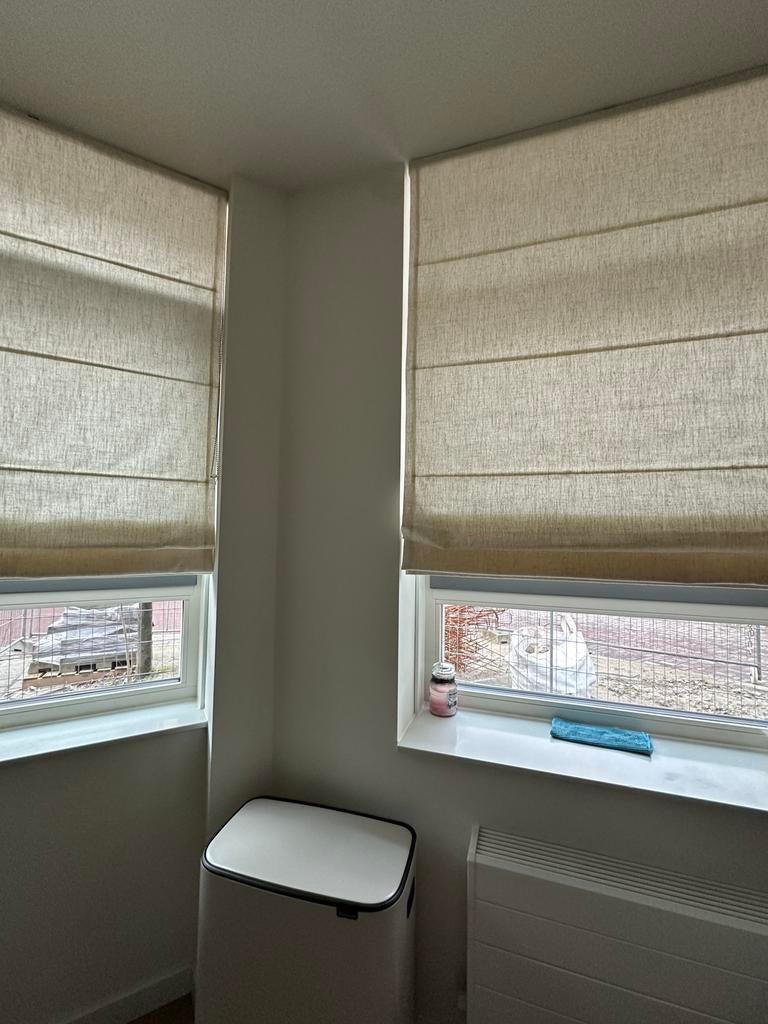 TUISS Bijou linnen havermout vouwgordijn, Ophalen of Verzenden, Nieuw, 150 tot 200 cm