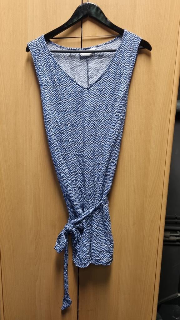 Zizzi jurk blauw wit maat L, Zizzi, Blauw, Maat 42/44 (L), Ophalen of Verzenden