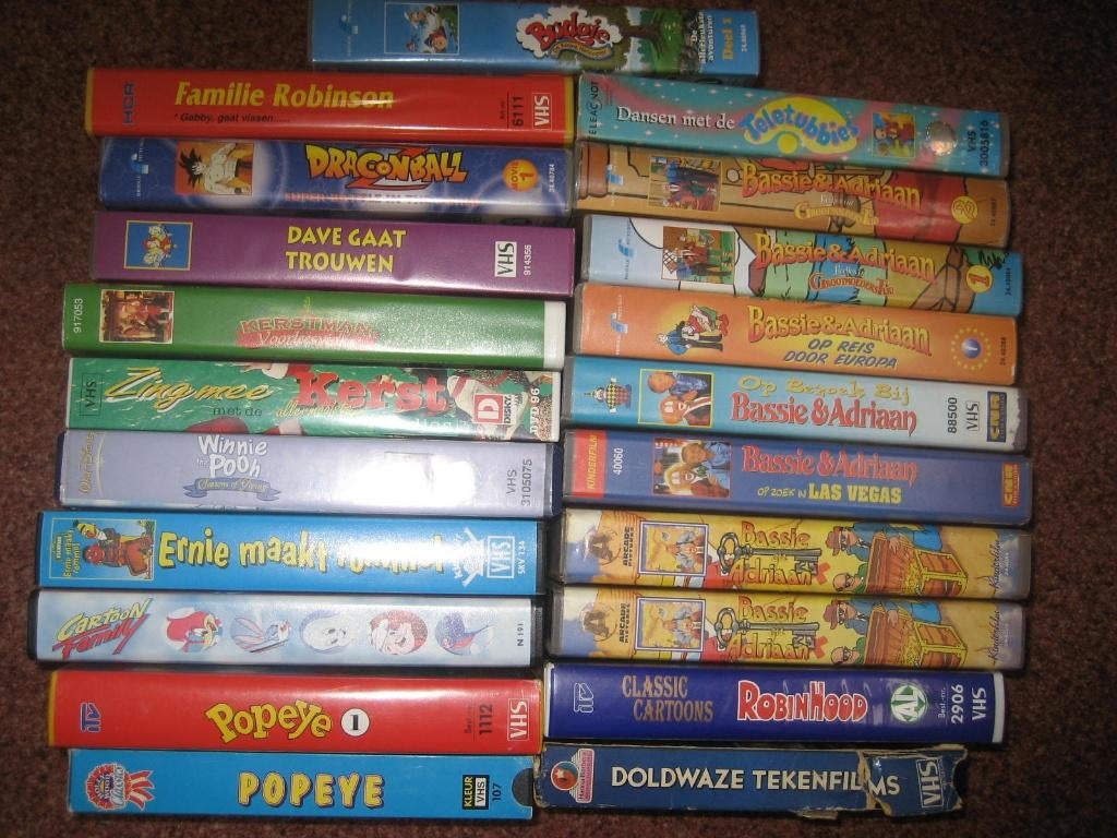 nog 14 kinder videobanden/ tekenfilms, liedjes, voorlees, Alle leeftijden, Kinderprogramma's en -films, Overige typen, Ophalen of Verzenden