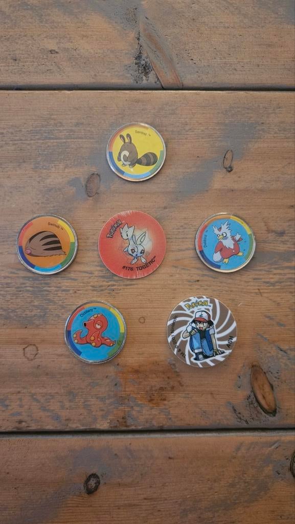 Pokémon Flippo's: 4 metalen, 1 Evolution, 1 Slammer, Verzamelen, Flippo's, Ophalen of Verzenden