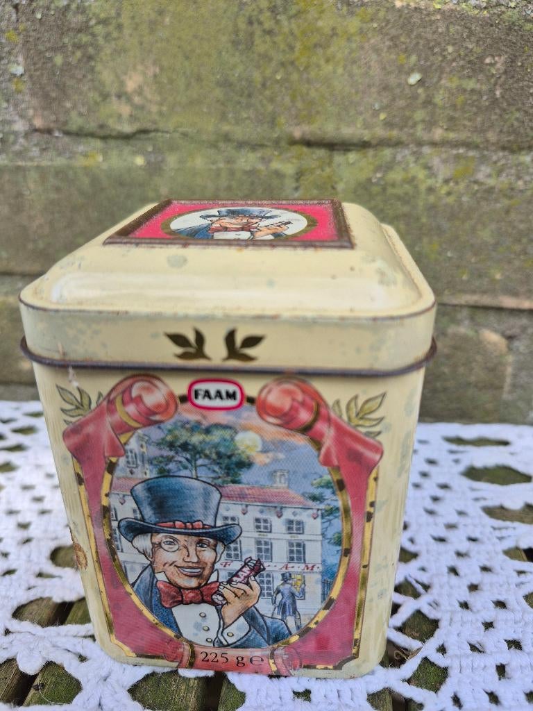 Faam pepermunt blikje, Ophalen of Verzenden, Gebruikt