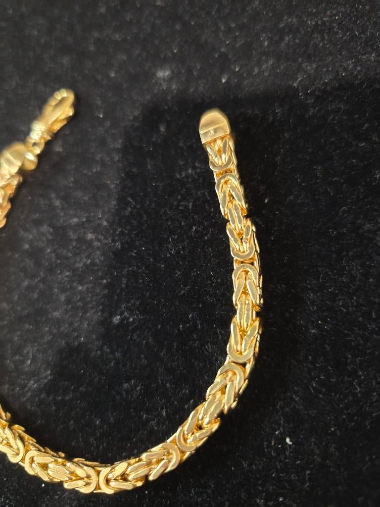 14 k gouden konigsarmband 18,9 gram, Ophalen of Verzenden, Nieuw, Goud, Neuspiercing