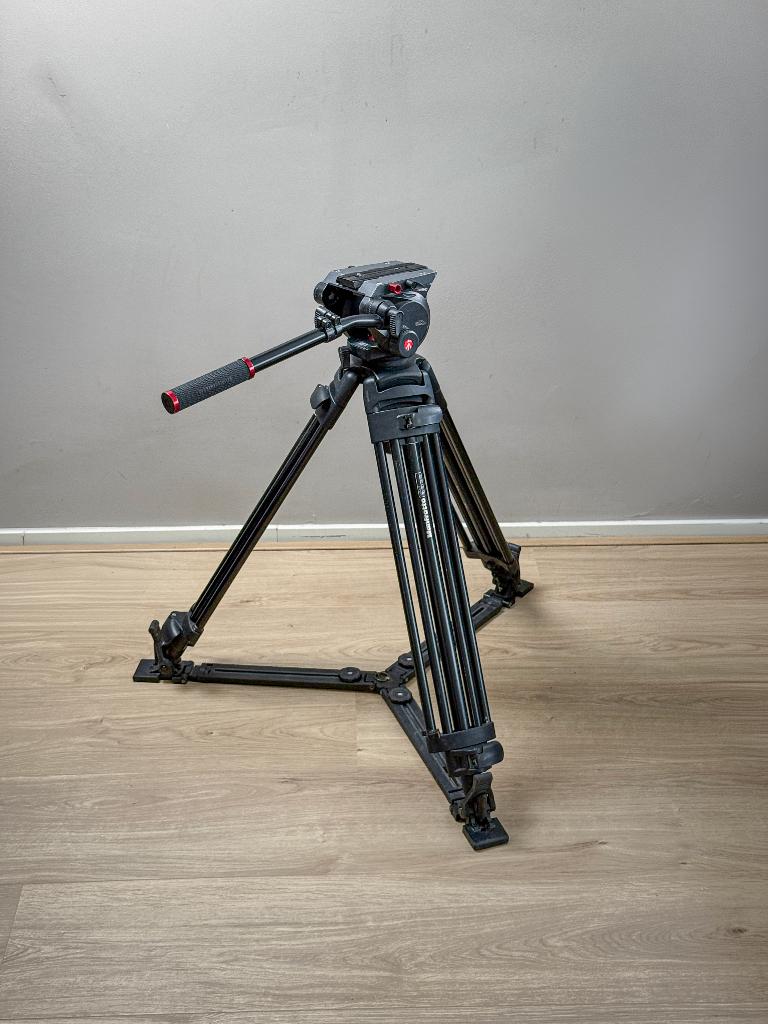 Manfrotto 525MVB + 504HD Professionele Video Statiefset, Ophalen, Minder dan 150 cm, Driepoot, Met balhoofd