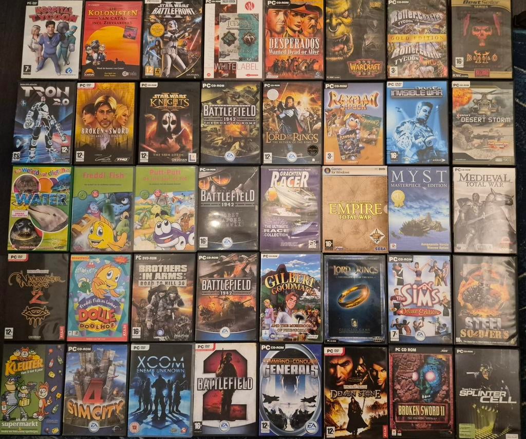 40 PC Games oa Battlefield, Lord of the Rings, The Sims, 1 speler, Ophalen of Verzenden, Zo goed als nieuw, Vanaf 12 jaar