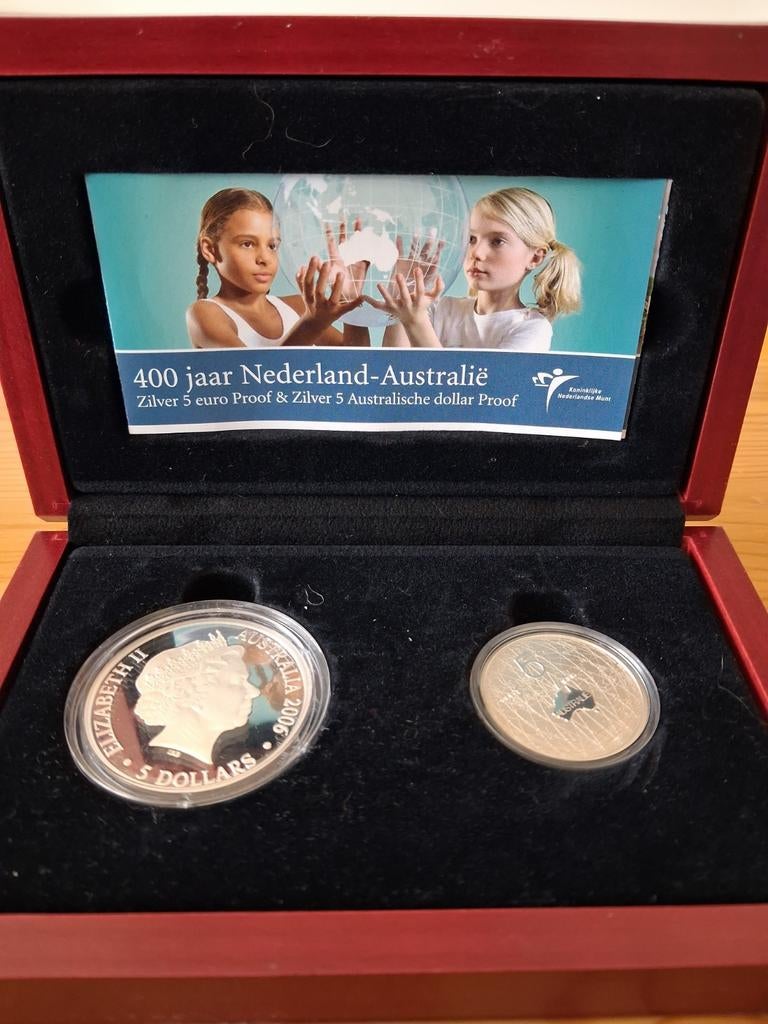 400 jaar Nederland-Australië Zilver Proof Set, Setje, Koningin Beatrix, Zilver, Overige waardes