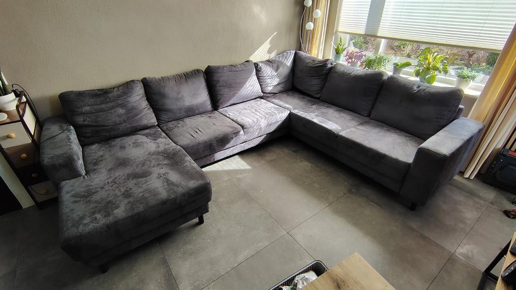 U-bank, hoekbank te koop, Ophalen, Gebruikt, Overige materialen