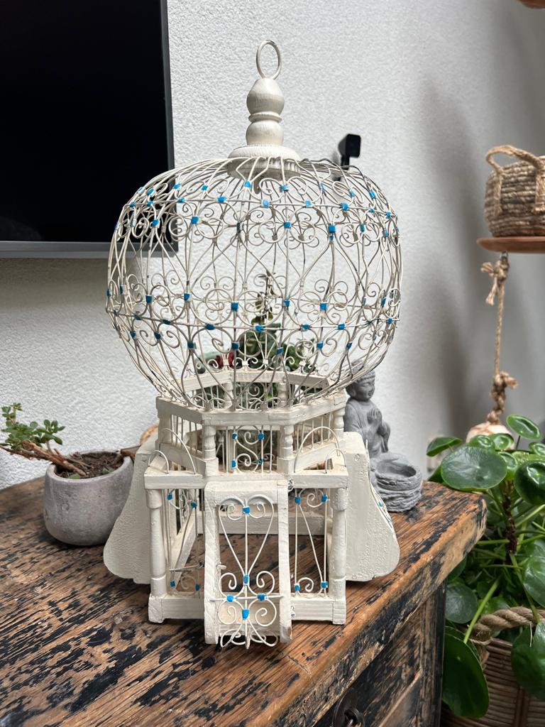 Vintage Boho Marokkaanse decoratie vogelkooi oosters, Verburgt Vintage, Gebruikt, Ophalen of Verzenden, https://verburgtvintage.nl/#contact