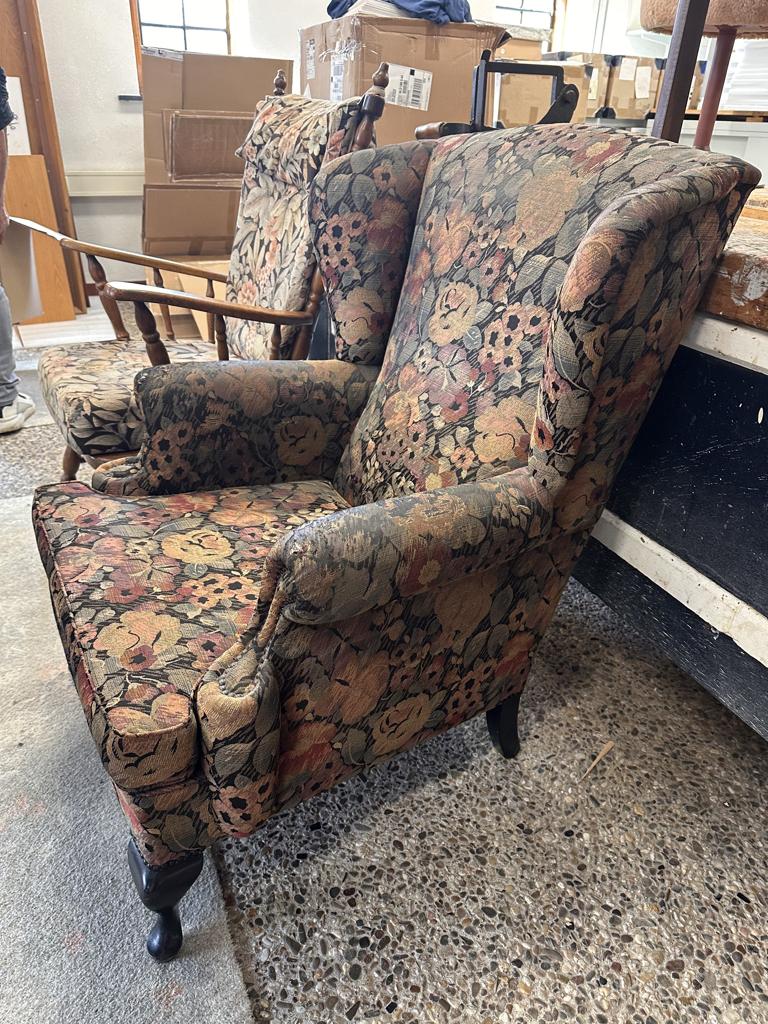 fauteuil met gebruikssporen, Huis en Inrichting, Fauteuils, Ophalen, Gebruikt, Vintage, 75 tot 100 cm