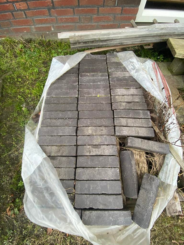 T.E.A.B. Waaltjes antraciet, Tuin en Terras, Ophalen, Gebruikt, Klinkers, Minder dan 5 m²