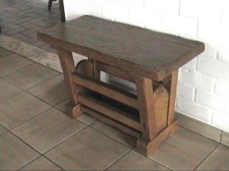 Dagblad houder voorzien van tafelblad in eik, Ophalen of Verzenden, Zo goed als nieuw