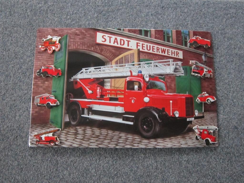 BRANDWEER BLIKKEN RECLAMEBORD, Ophalen, Gebruikt, Reclamebord