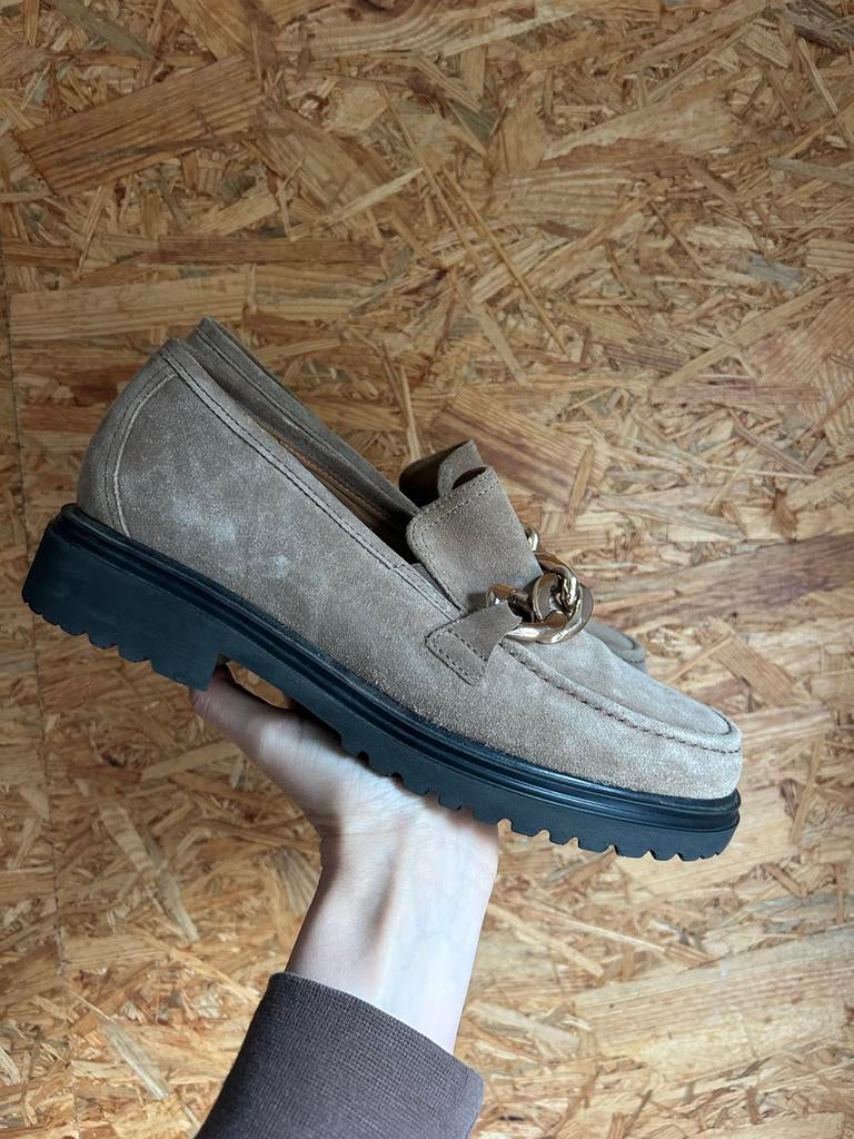 Gabor suède loafers maat 38,5, Ophalen of Verzenden, Zo goed als nieuw, Instappers, Beige