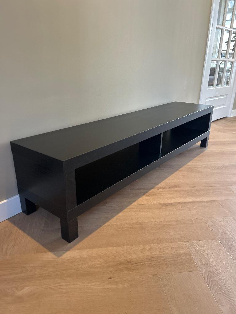 IKEA TV meubel LACK zwartbruin, Ophalen, 150 tot 200 cm, Nieuw, Minder dan 100 cm