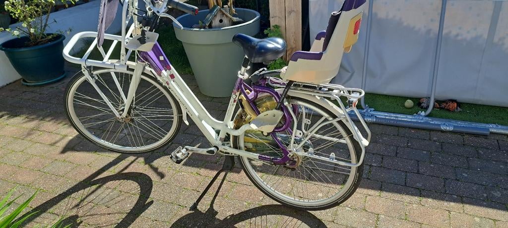 Moederfiets met kinderzitjes en windscherm, Overige merken, Ophalen of Verzenden, 53 tot 56 cm, Gebruikt