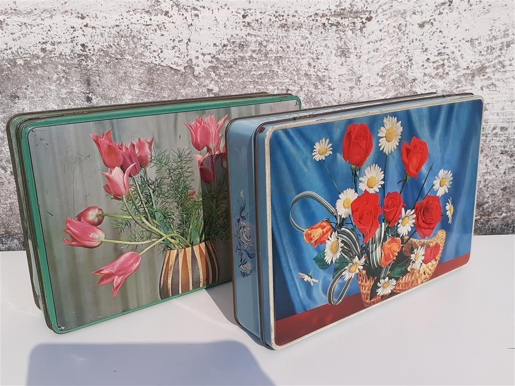 Nostalgische blikken '60s ( Retro/Vintage/Design ), Verzamelen, Blikken, Ophalen of Verzenden, Gebruikt, Koek(jes)