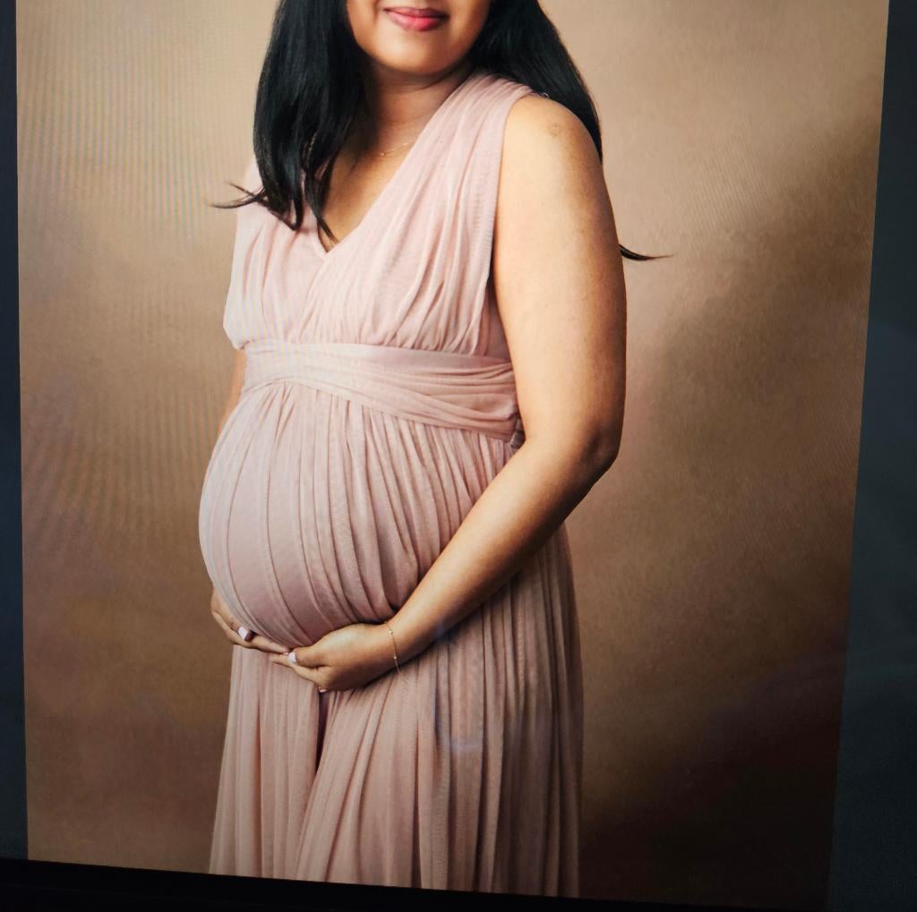 Oudroze zwangerschap jurk maat 38, Kleding | Dames, Positiekleding, Maat 38/40 (M), Jurk, Ophalen of Verzenden, Zo goed als nieuw