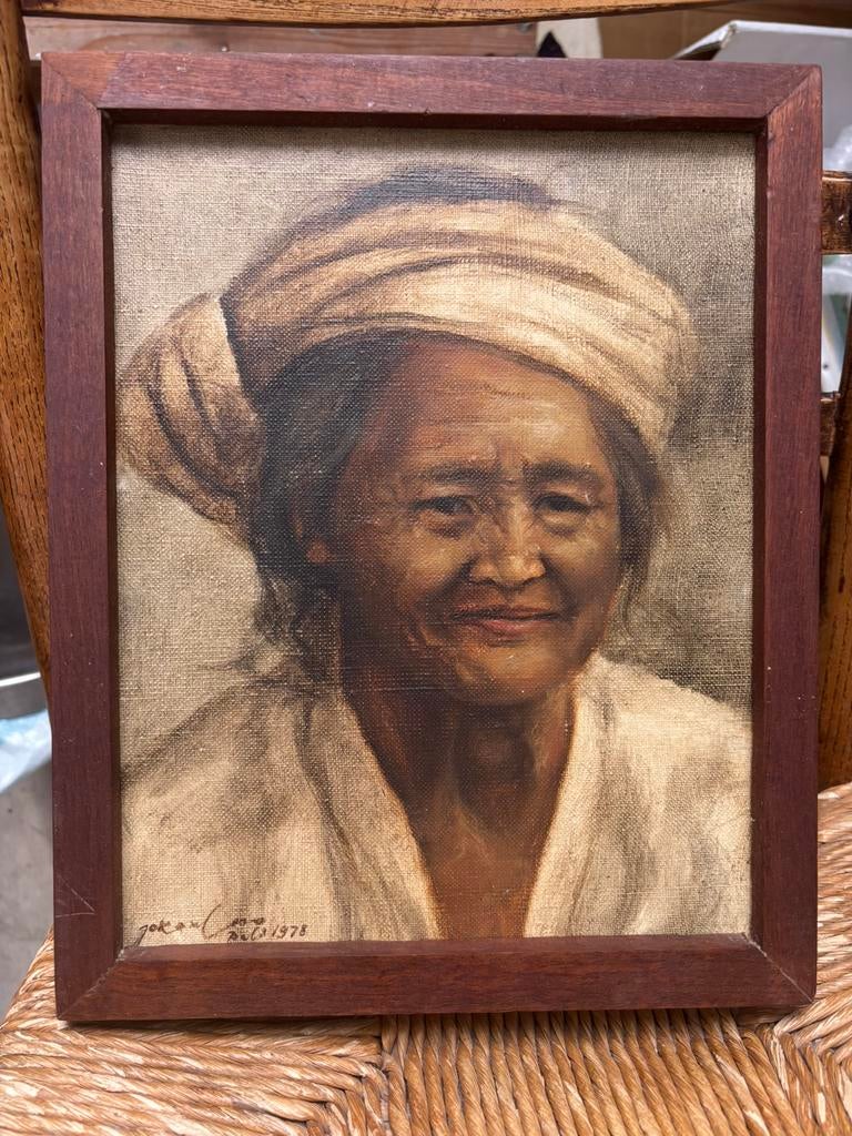 Twee prachtige portretten van Indische oude man en vrouw, Antiek en Kunst, Ophalen of Verzenden